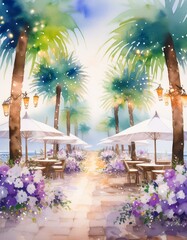 Obraz premium Generated image Beach Hotel