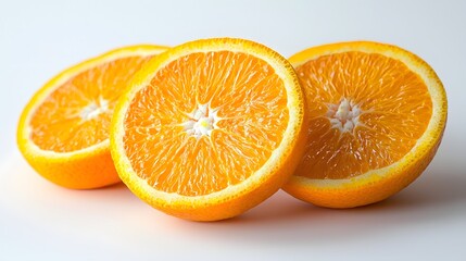 Fototapeta premium Sliced Oranges Isolated on White Background