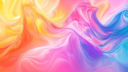 Obraz premium Vibrant tie-dye swirls in soft gradients, embodying creativity and fluidity in abstract design. 