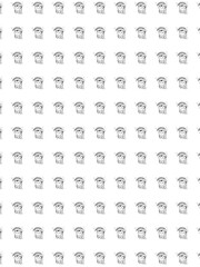 black and white character pattern 