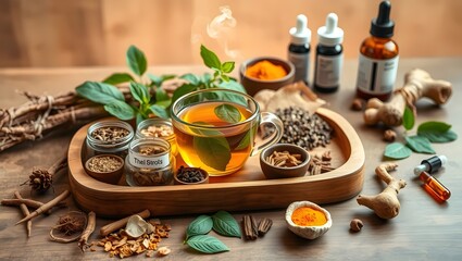 Organic Adaptogenic Superfoods and Medicinal Mushrooms for Natural Health, Anxiety Relief, and Energy Boost with Ginseng, Turmeric, and Herbal Extracts