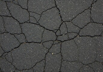 Fototapeta premium Broken Asphalt: Crack Surface Detail