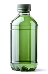 Green plastic bottle mockup on white background (3)