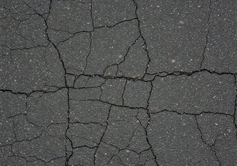 Obraz premium Grungy Asphalt: Cracked Road Pattern