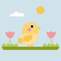 Easter Flat Simple Vector Illustration-01