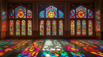 Beautiful cathedral stained glass patterns high resolution picture