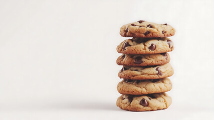A neatly arranged stack of cookies