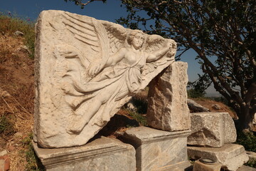 Relief of the winged goddess of victory in Ephesus, Turkey