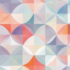 Fototapeta premium Intricate geometric lattice in pastel hues with gentle curved lines, sophisticated and abstract