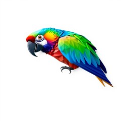 Fototapeta premium Colorful geometric parrot illustration