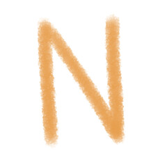 handwritten alphabet N