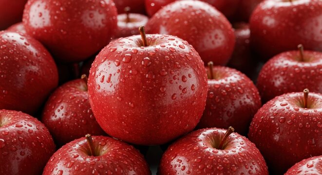 Red Apple with Sunlight Glow