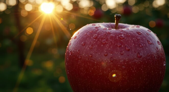 Red Apple with Evening Light