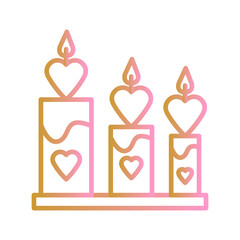 Romantic candle Vector Icon