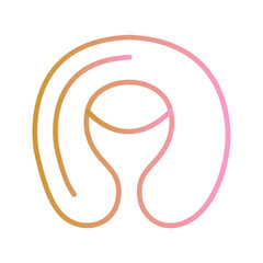 Inflatable pillow Vector Icon