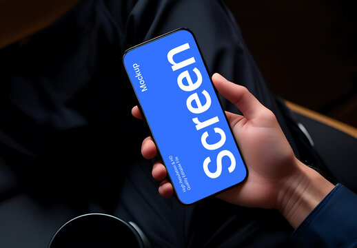 Outdoor smartphone mockup image &ndash; generative ai