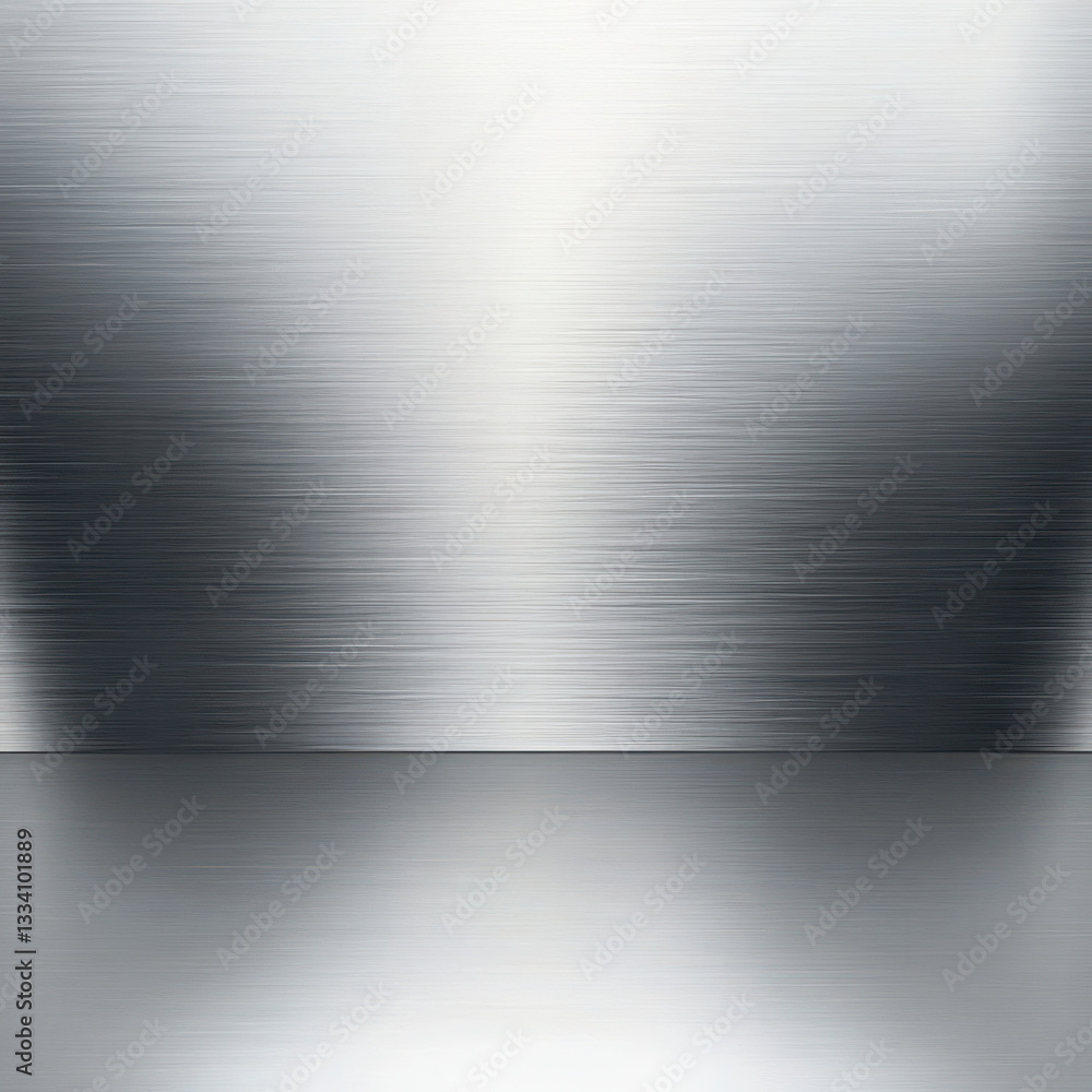 Poster reflective metallic surface with brushed texture background