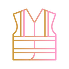 Reflective vest Vector Icon