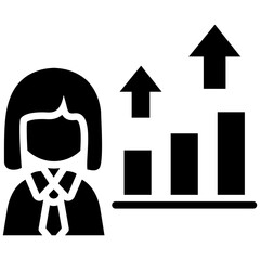 Performance icon in Glyph Style. Simple Vector Design. Simple Vector Glyph Icon