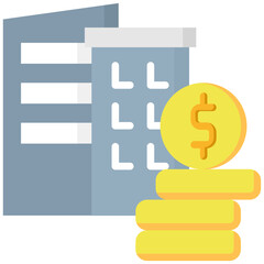 Investment icon in Flat Color Style. Simple Vector Design. Simple Vector Flat Icon