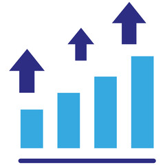 Trend icon in Glyph Dual Color Style. Simple Vector Design. Simple Vector Glyph Icon