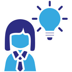 Fototapeta premium Creativity icon in Glyph Dual Color Style. Simple Vector Design. Simple Vector Glyph Icon