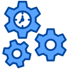 Efficiency icon in Blue Color Style. Simple Vector Design. Simple Vector Flat Icon