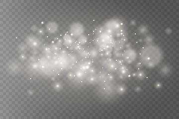 White light effect, glare, explosion, sparks, star. On a transparent background.
