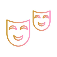 Theatre masks Vector Icon