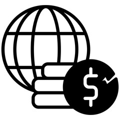 Recession icon in Mix Filled Style. Simple Vector Design. Simple Vector Outline Filled Icon