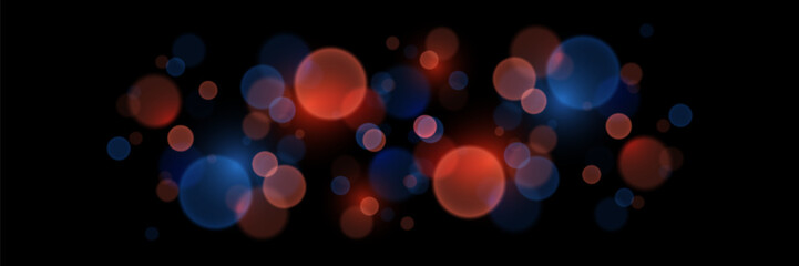 Magic bokeh and sparkles of light, glitter light effect.