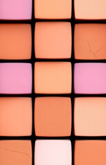 Abstract 3D geometric blocks background with vibrant pink and purple tones 