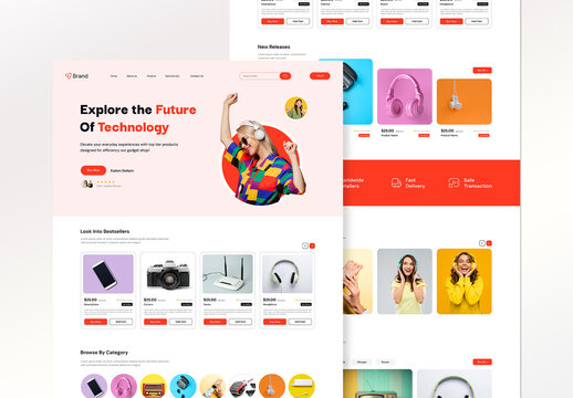 Shop Landing Page UI Layout