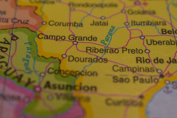 Ribeirao Preto  On The World Map-Geo Political Map