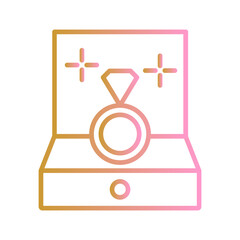 Romantic Jewelry Box Vector Icon