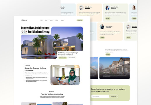 Modern Architecture Exterior Company Landing Page