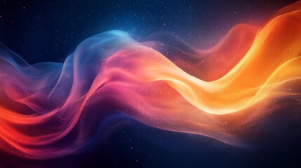 Fototapeta premium Abstract Colorful Flowing Waves of Light and Energy in Space. Generative AI