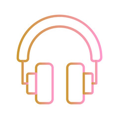 Fototapeta premium Headphones Vector Icon
