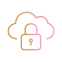Cloud Security Vector Icon
