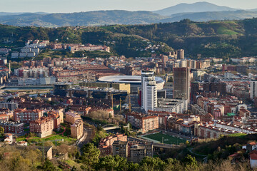 Fototapeta premium Aerial view of the Bilbao city