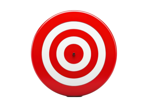 Isolated Red and White Target