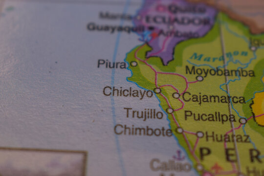 Chiclayo  On The World Map-Geo Political Map