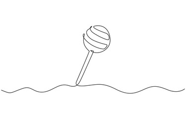 Candy sticks vector one line continuous drawing illustration, Continuous one line drawing of chocolate bar, Sweet candy set hand drawn vector.