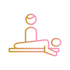 Couple massage Vector Icon