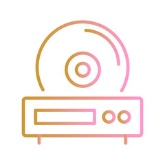 Portable DVD Player Vector Icon