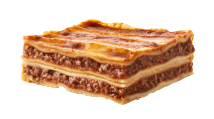 slice of cake isolated on white background