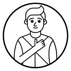 no finger racism direction a man icon