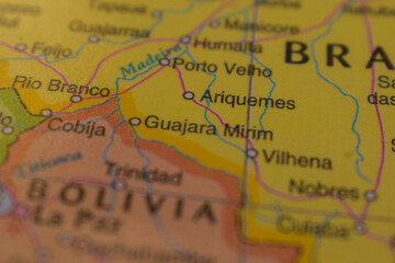 Ariquemes  On The World Map-Geo Political Map