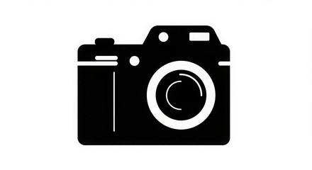 Minimalist Camera Silhouette Digital Photography Icon
