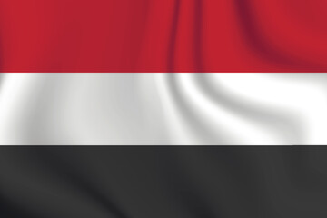 Flag of Yemen. National symbol in official colors. Template icon. Abstract vector background.